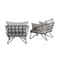 Cosco Novogratz Poolside Gossip Collection, Teddi Outdoor Lounge Chairs, 2-piece, Charcoal 88061CWGE - alternate 6